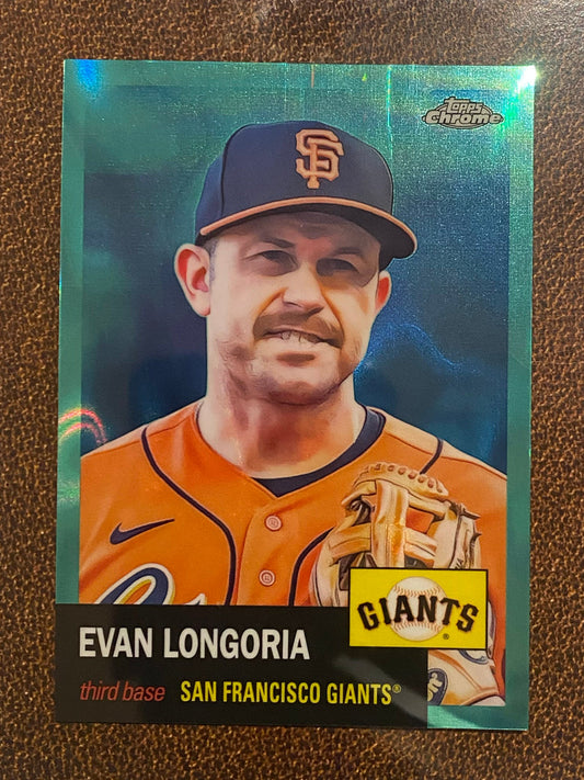 Evan Longoria - 2022 Topps Chrome Platinum Anniversary - Aqua Raywave /299 - Giants
