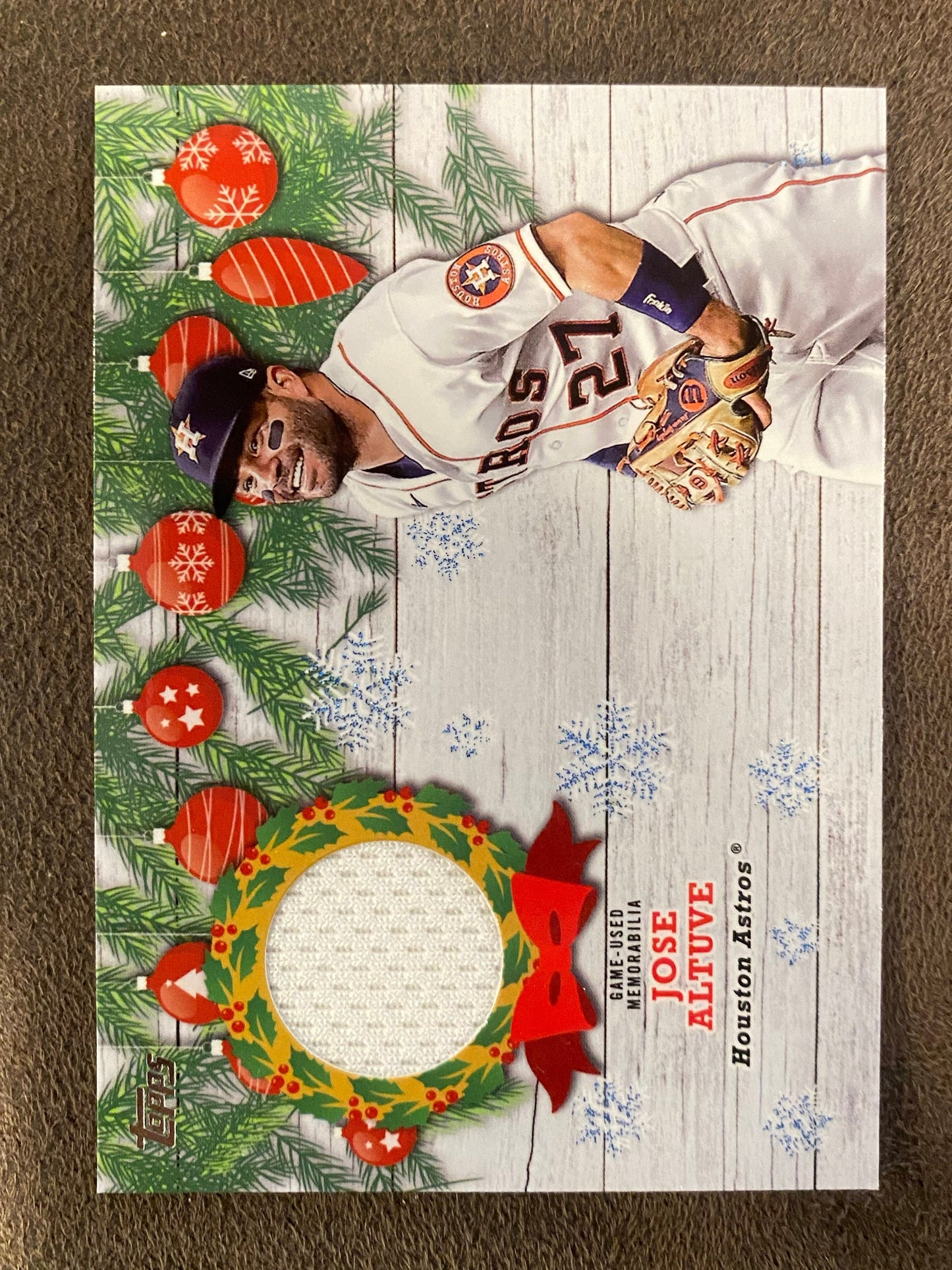 Jose Altuve - 2022 Topps Holiday - Blue Snowflakes Player Worn RELIC /99 - Astros