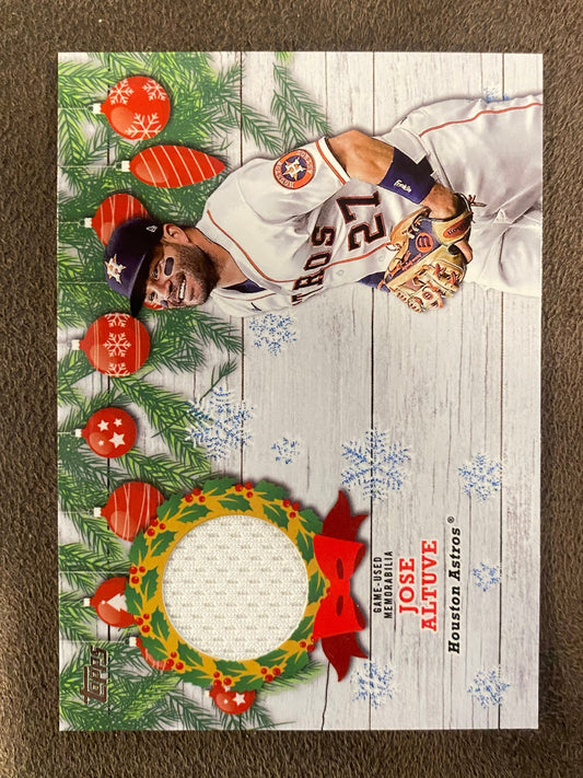 Jose Altuve - 2022 Topps Holiday - Blue Snowflakes Player Worn RELIC /99 - Astros