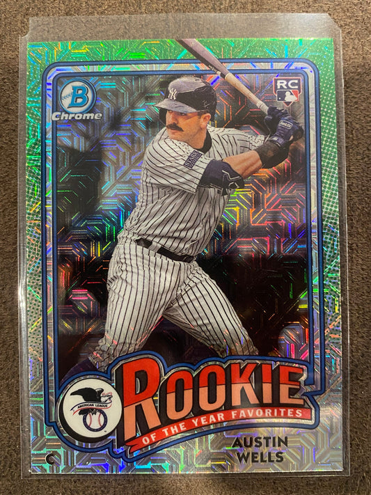 Austin Wells - 2024 Bowman Chrome - Rookie of the Year Mojo - Yankees