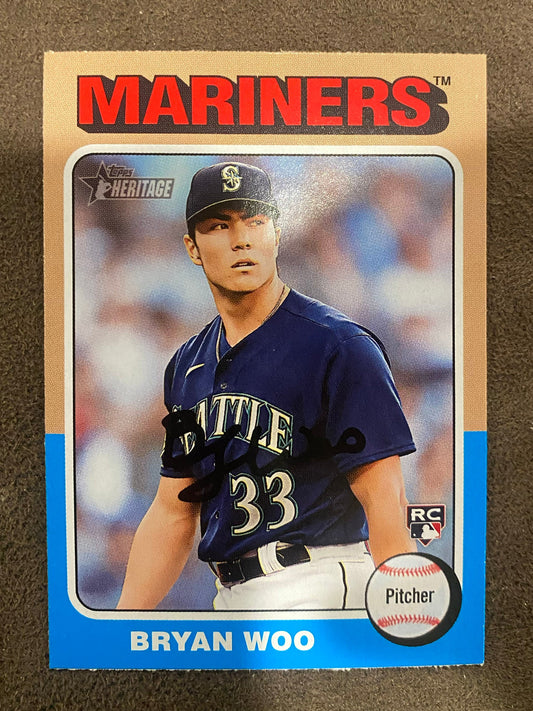 Bryan Woo - 2024 Topps Heritage - Base - Mariners