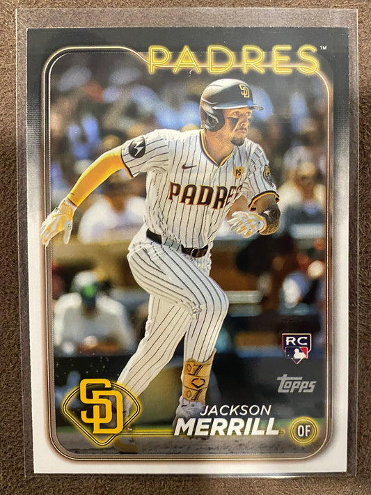 Jackson Merrill - 2024 Topps Series 2 - SSP Rookie (*Upper Left Corner Whiting*) - Padres