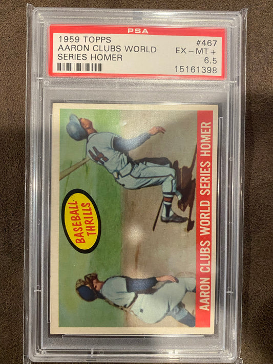 Hank Aaron - 1959 Topps - #467 (PSA 6.5) - Braves