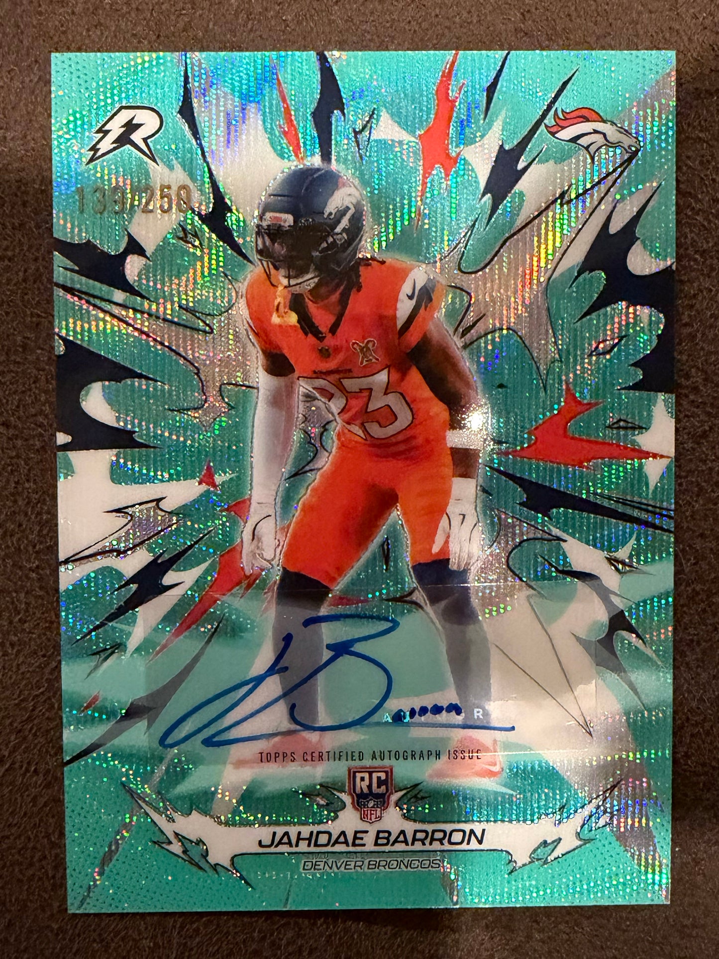 Jahdae Barron - 2026 Topps Resurgence - AQUA Rookie Auto /250 - Broncos