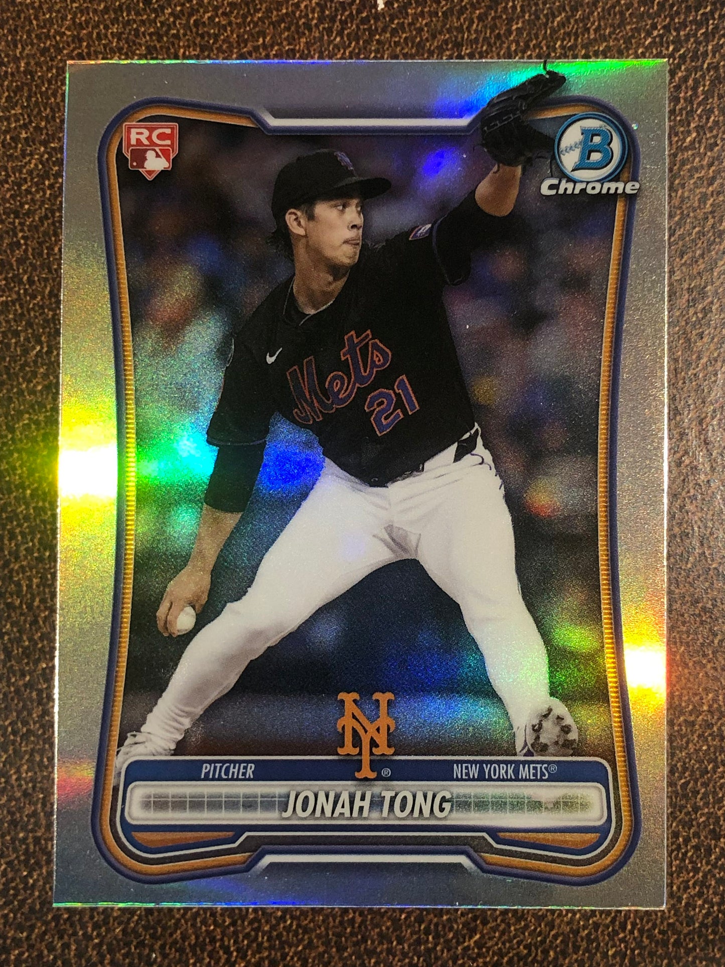 Jonah Tong - 2026 Bowman - Red Rookie Refractor - Mets