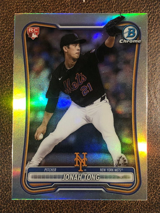 Jonah Tong - 2026 Bowman - Red Rookie Refractor - Mets
