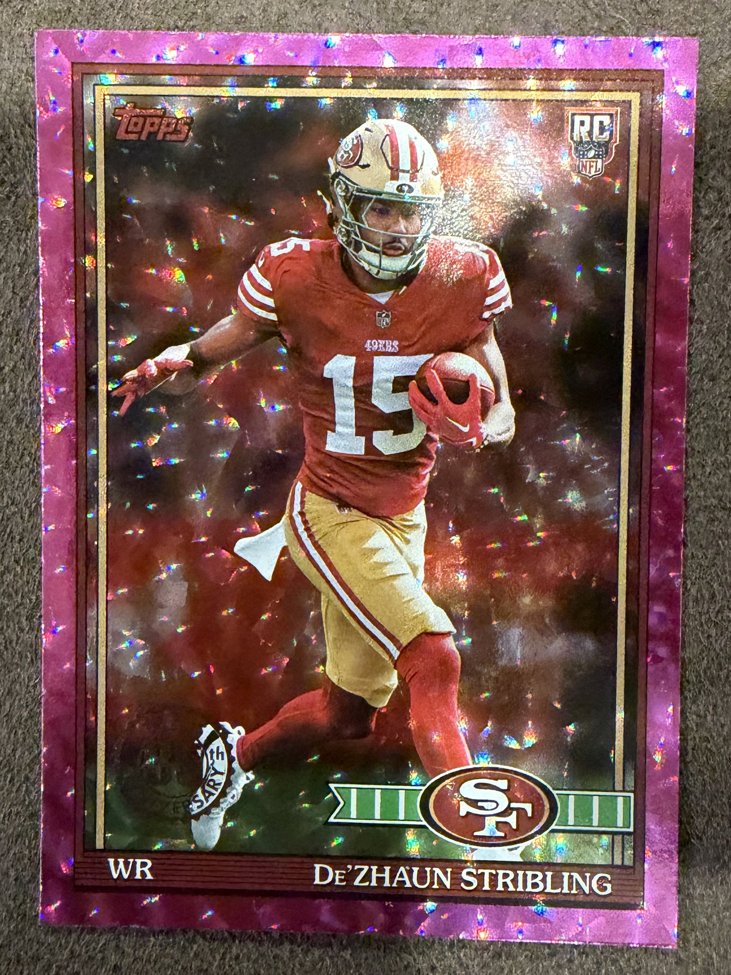 De Zhaun Stribling - 2026 Topps Flagship - PINK Crackle 1991 Rookie - 49ers