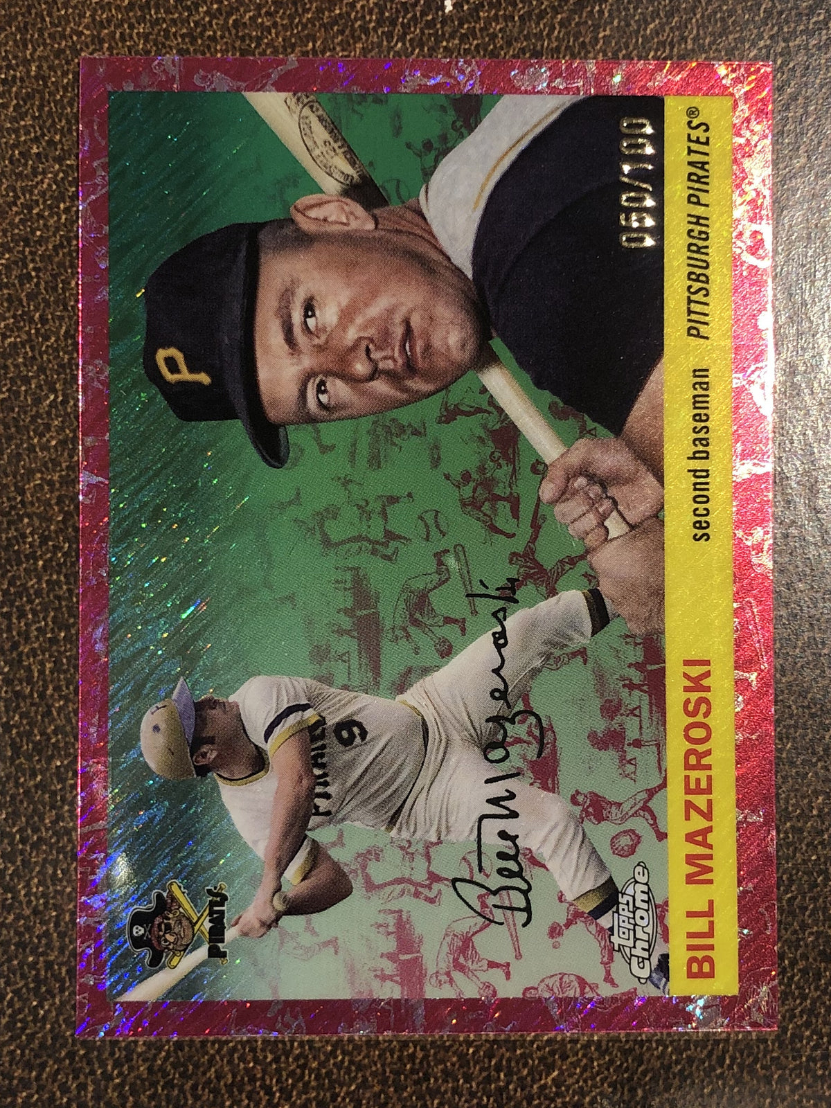 Bill Mazeroski - 2025 Topps Chrome Platinum - PINK Shimmer /100 - Pirates