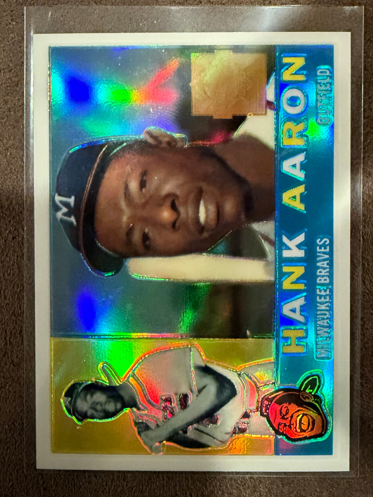 Hank Aaron - 1999 Topps Series 2 - Reprint Refractor - Braves