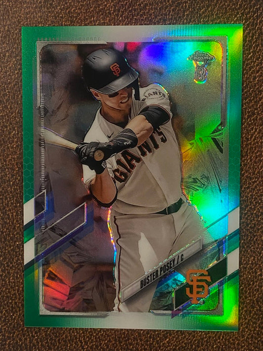 Buster Posey - 2021 Topps Chrome Ben Baller - Green Refractor - Giants
