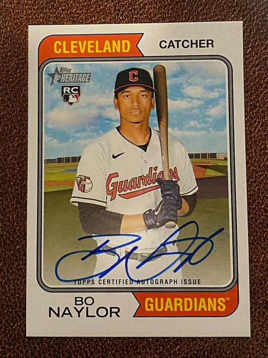 Bo Naylor - 2023 Topps Heritage - Rookie AUTO - Guardians