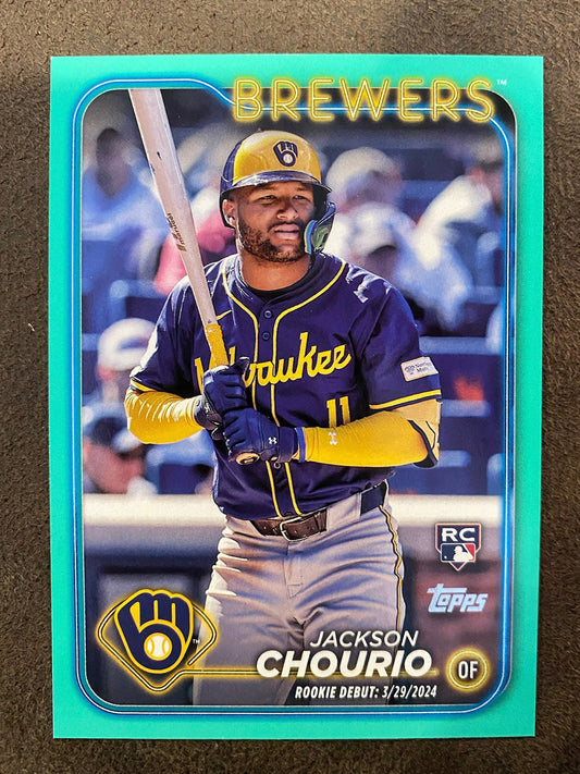 Jackson Chourio - 2024 Topps Update - Aqua - Brewers