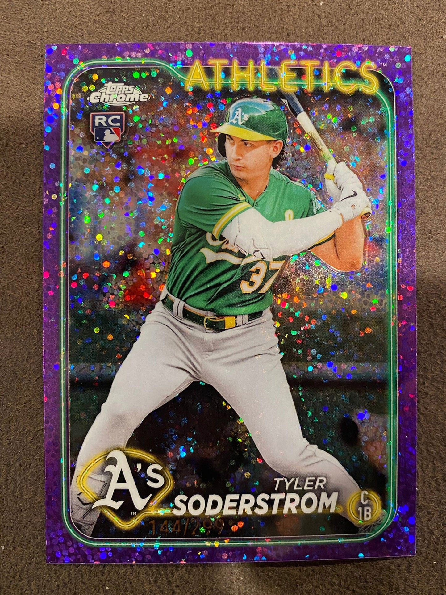Tyler Soderstrom - 2024 Topps Chrome - Purple Speckle /299 - Athletics