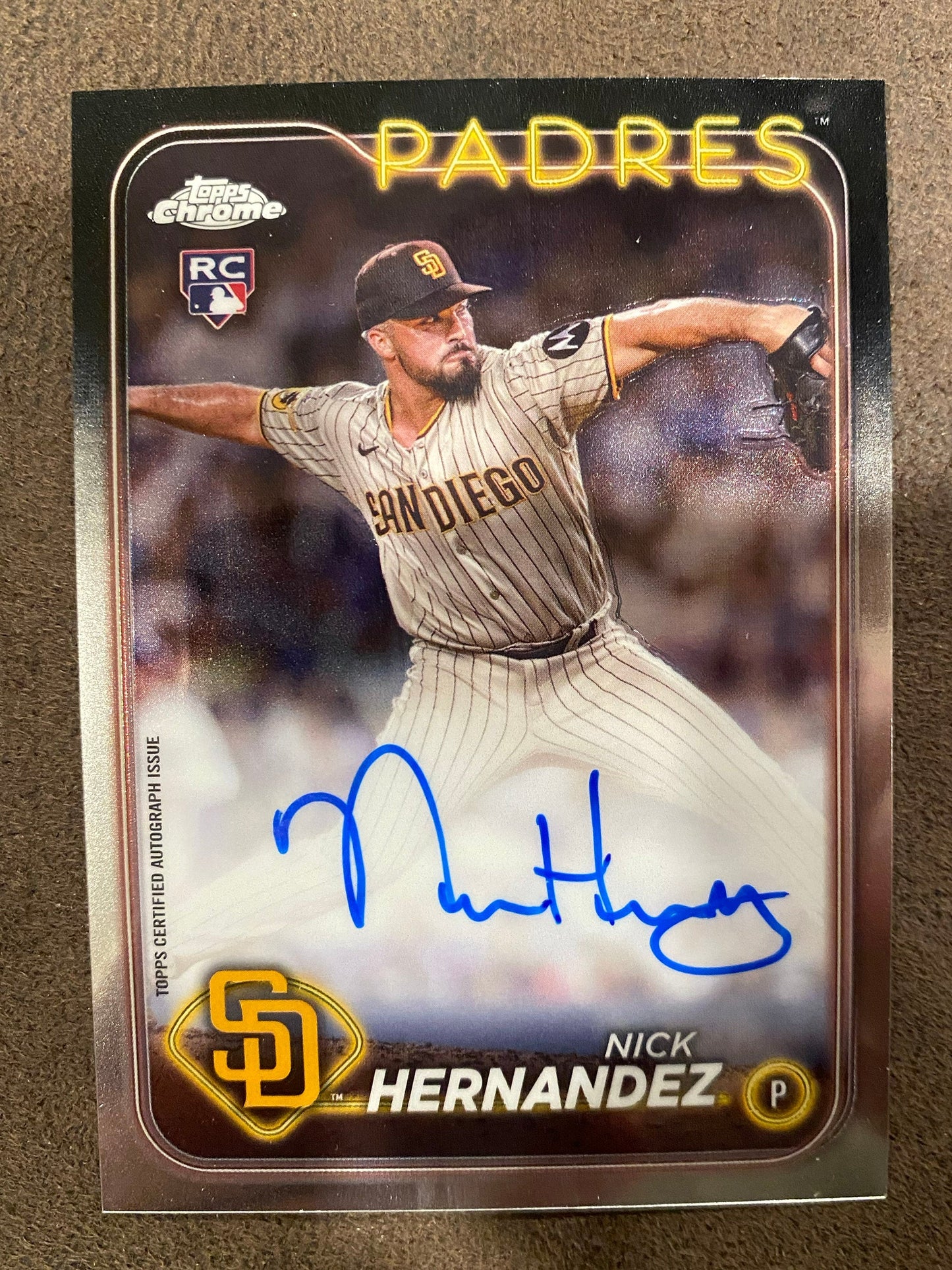 Nick Hernandez - 2024 Topps Chrome - Base AUTO - Padres