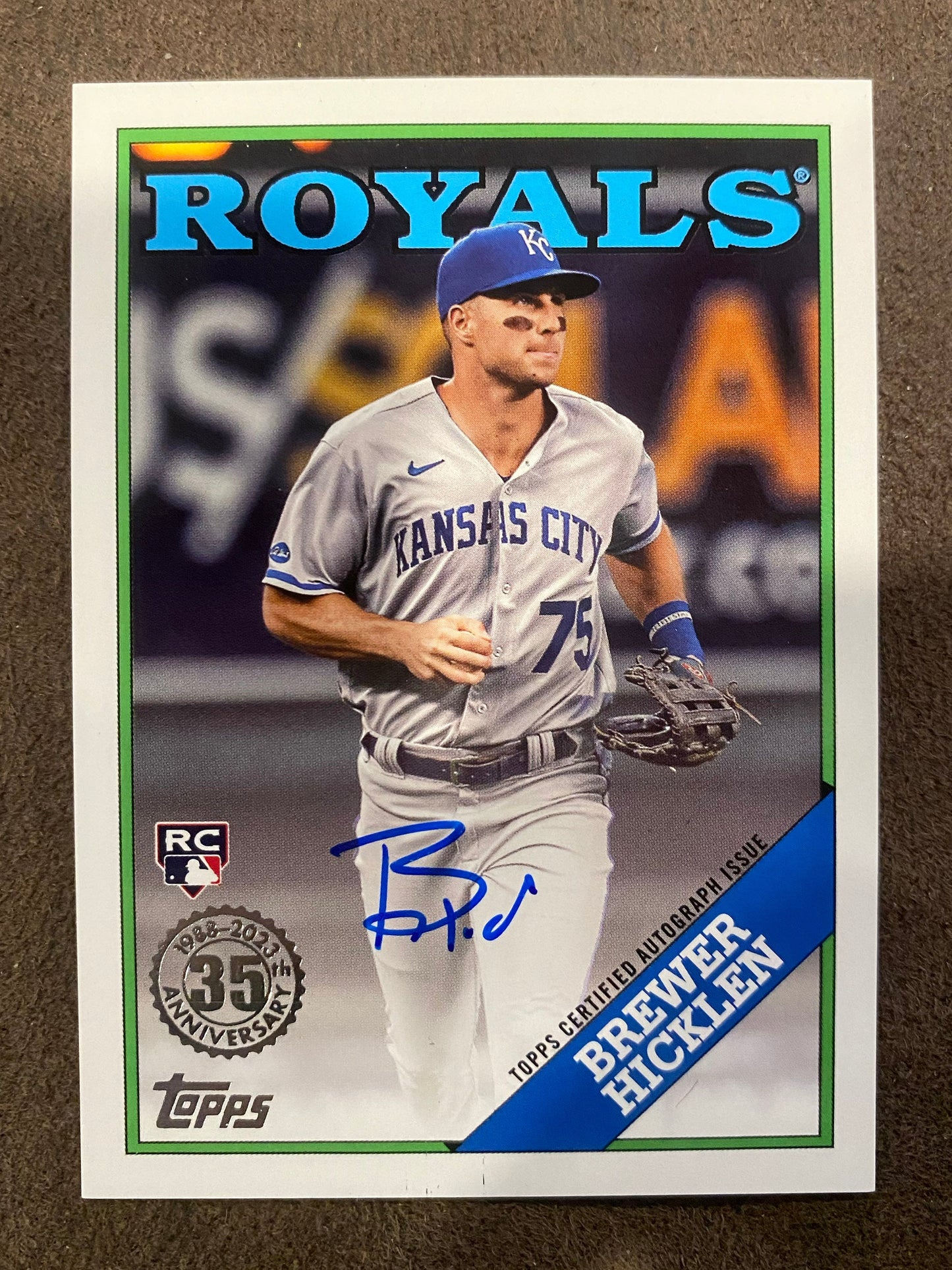 Brewer Hicklen - 2023 Topps Update - 1988 AUTO - Royals