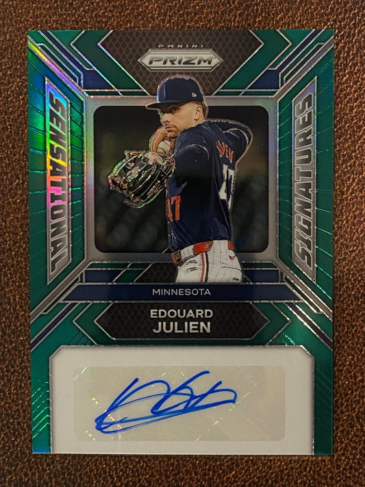 Edouard Julien - 2024 Panini Prizm - Green Sensational Signature AUTO - Twins