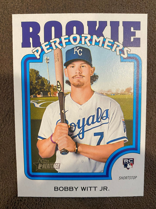 Bobby Witt Jr. - 2022 Topps Heritage High Number - Rookie Performers - Royals
