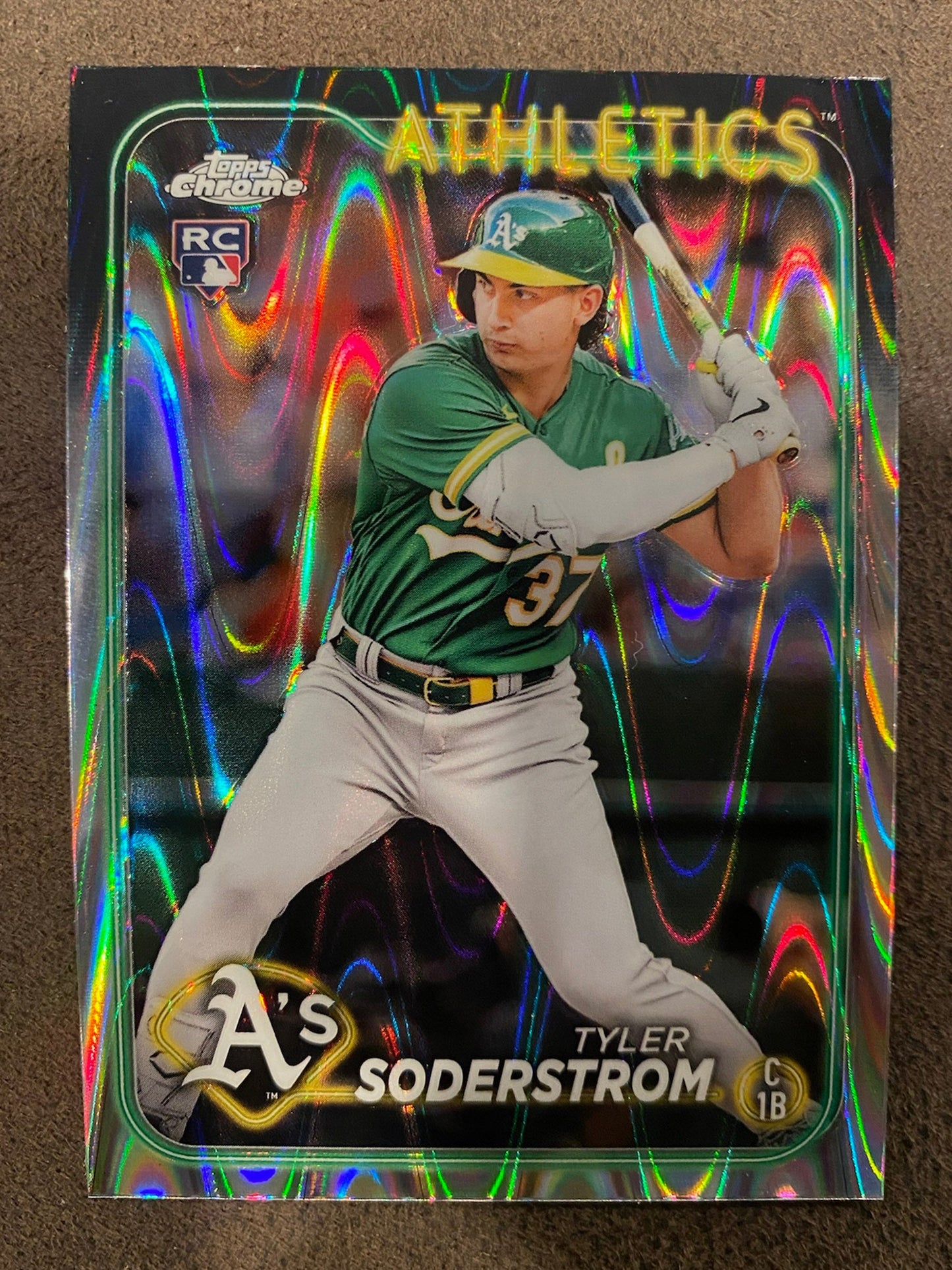Tyler Soderstrom - 2024 Topps Chrome - Raywave Refractor - Athletics