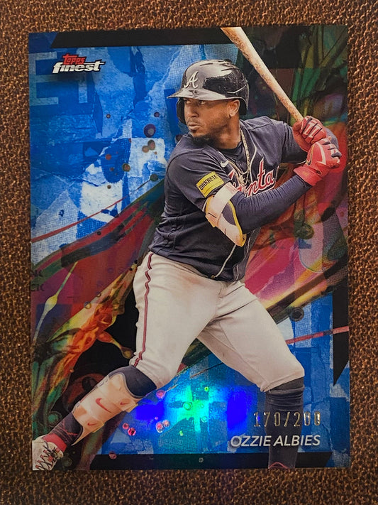 Ozzie Albies - 2024 Topps Finest - Common Blue /200 - Braves