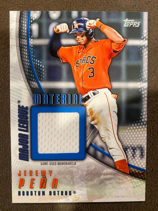 Jeremy Pena - 2025 Topps Series 1 - Major League Material Game Used BLUE RELIC /150 - Astros