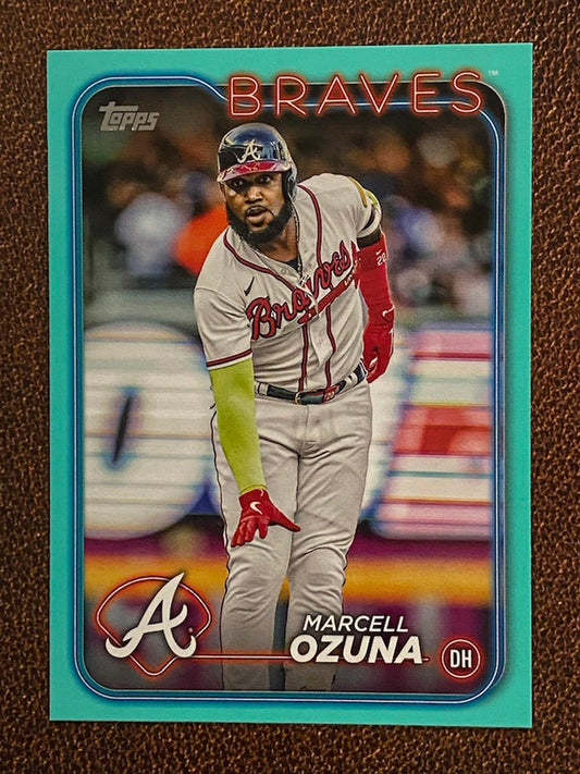 Marcell Ozuna - 2024 Topps Series 2 - Aqua Parallel - Braves