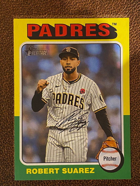Robert Suarez - 2024 Topps Heritage High Number - Short Print (#714) - Padres