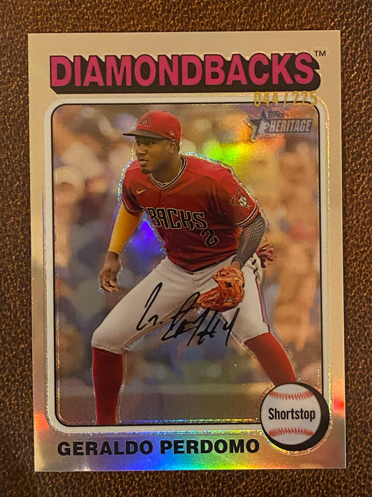 Geraldo Perdomo - 2024 Topps Heritage High Number - Silver /225 - Diamondbacks