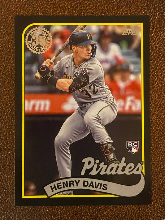 Henry Davis - 2024 Topps Series 1 - 1989 BLACK /299 - Pirates