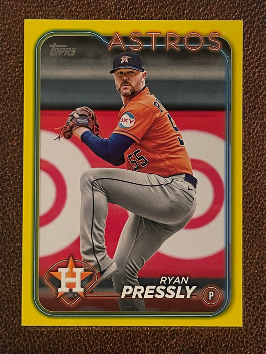 Ryan Pressly - 2024 Topps Series 1 - Yellow Parallel - Astros