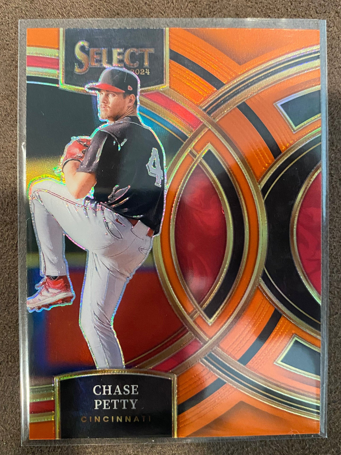 Chase Petty - 2024 Panini Select - Premier Level ORANGE /49 - Reds