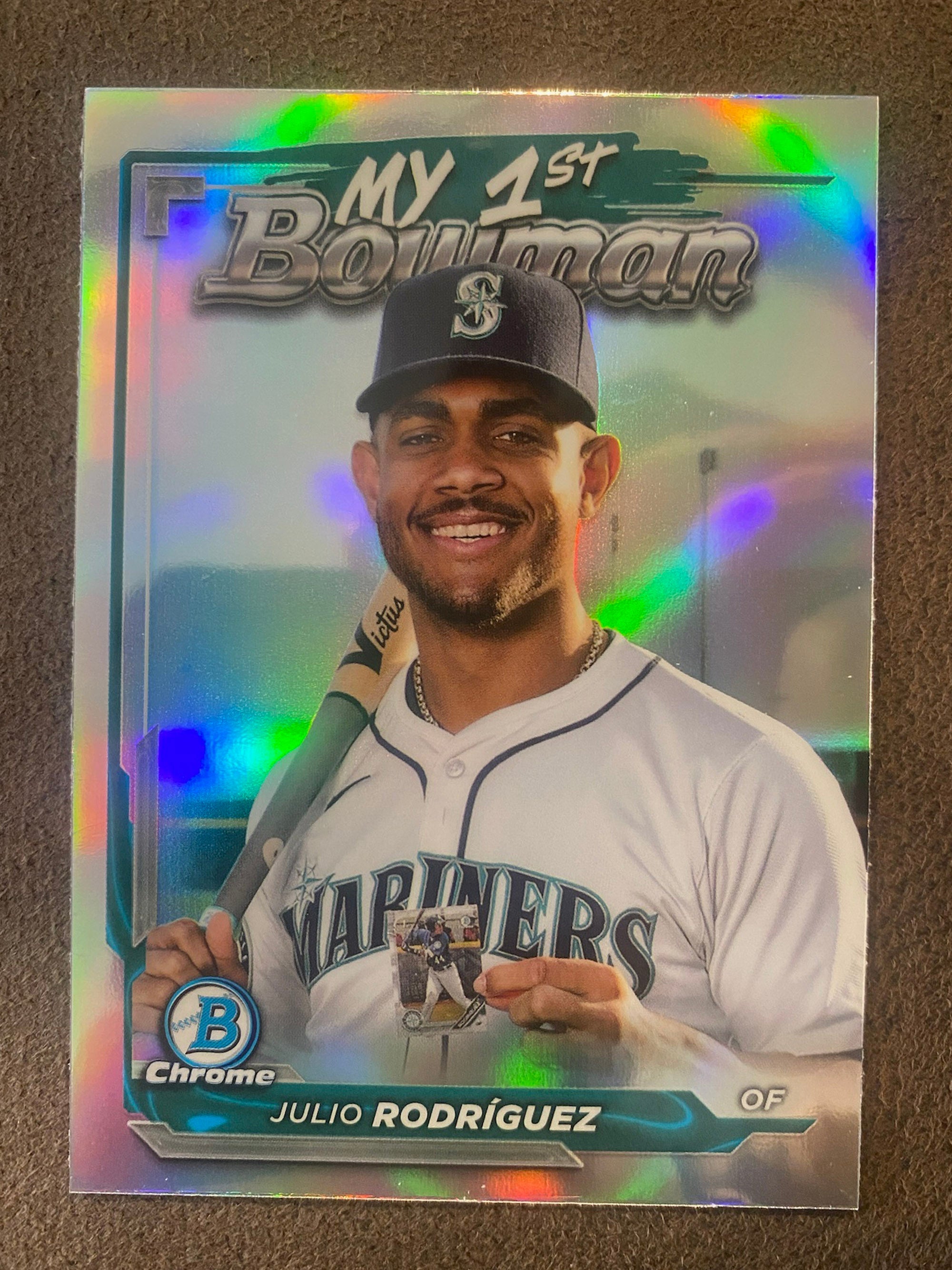 Julio Rodriguez - 2024 Bowman Chrome - My 1st Bowman Refractor - Mariners