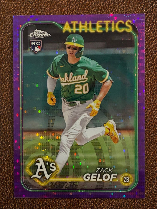 Zack Gelof - 2024 Topps Chrome - Rookie Purple /275 - Athletics