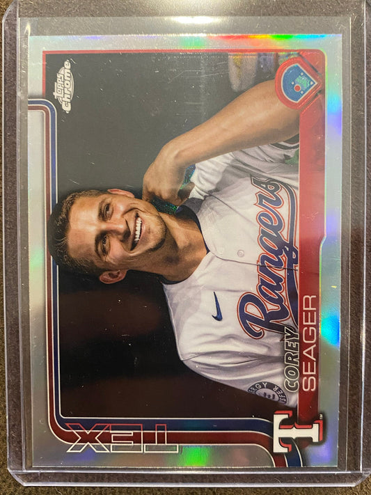 Corey Seager - 2025 Topps Chrome - Image Variation Refractor - Rangers