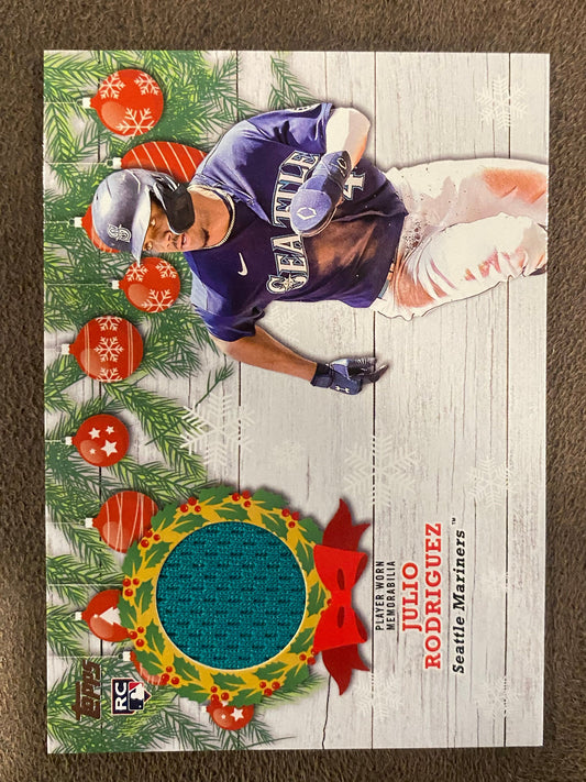 Julio Rodriguez - 2022 Topps Holiday - Player Worn RELIC - Mariners