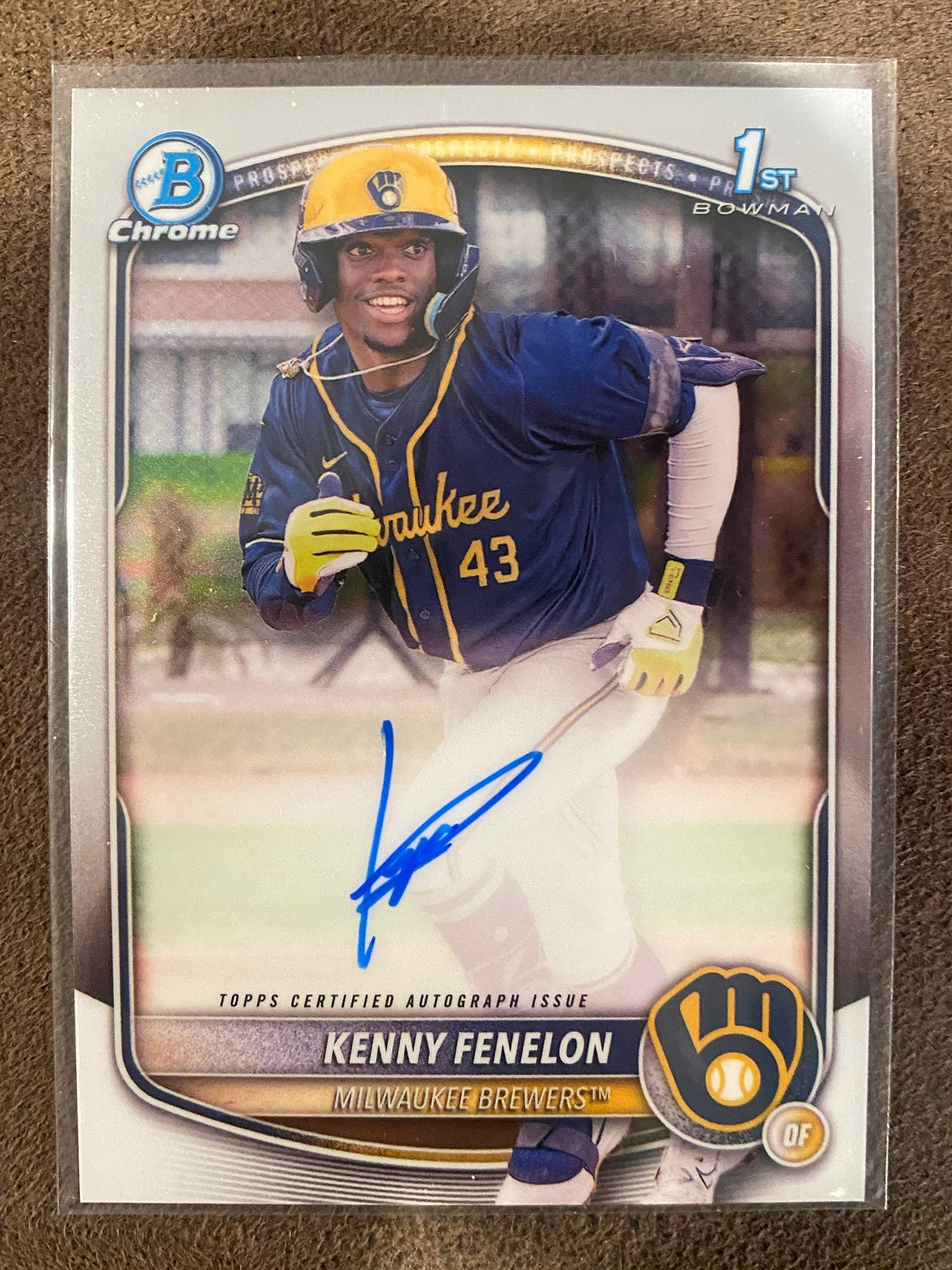 Kenny Fenelon - 2025 Bowman Chrome - 1st Chrome AUTO - Brewers