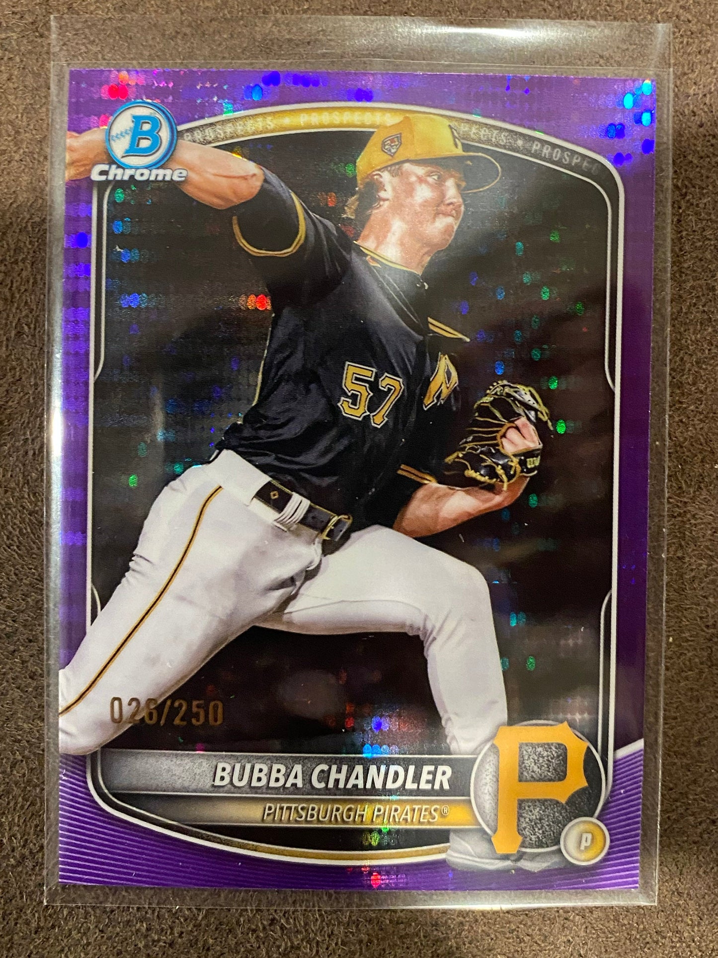 Bubba Chandler - 2025 Bowman Chrome - Purple Pulsar /250 - Pirates