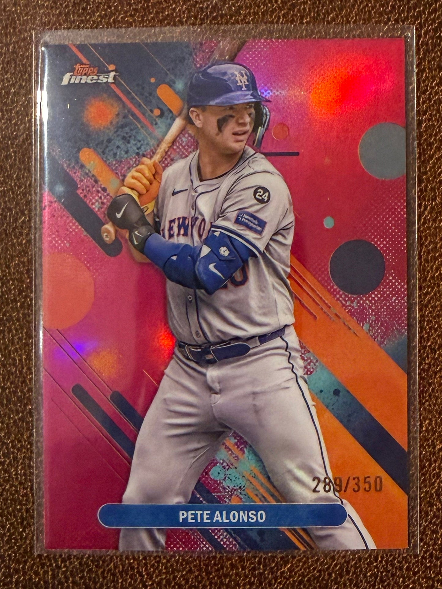 Pete Alonso - 2025 Topps Finest - Pink Common /350 - Mets