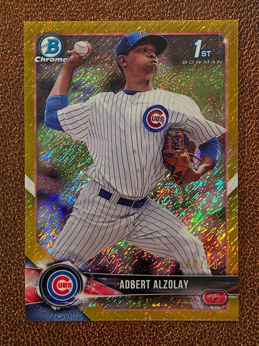 Adbert Alzolay - 2018 Bowman Chrome - 1st Gold Shimmer /50 - Cubs