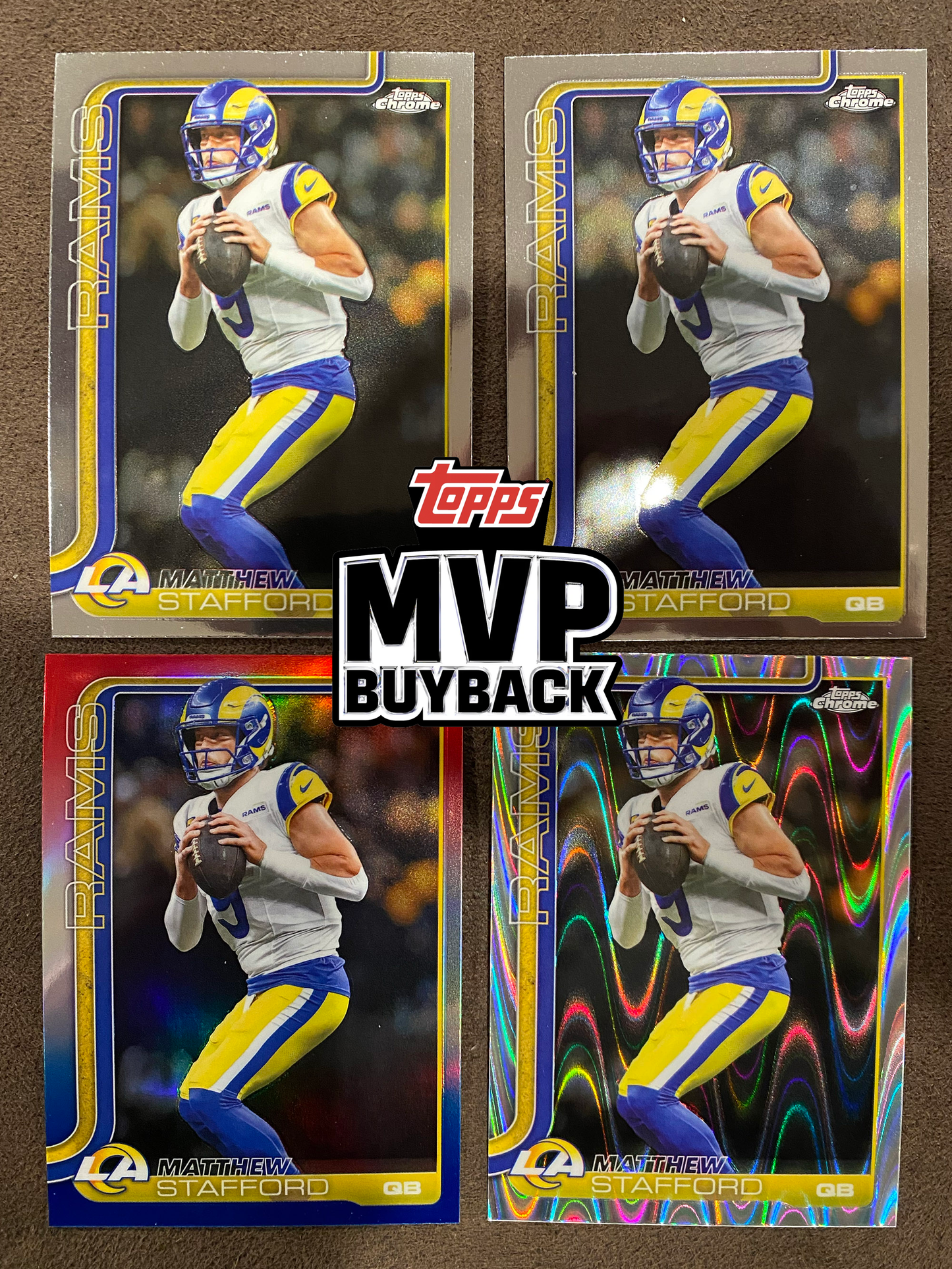 Matthew Stafford MVP Buy Back Lot - 2025 Topps Chrome - $120 in Trade Value - Rams