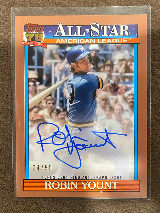 Robin Yount - 2026 Topps Series 2 - GOLD 1991 All Star AUTO /50 - Brewers