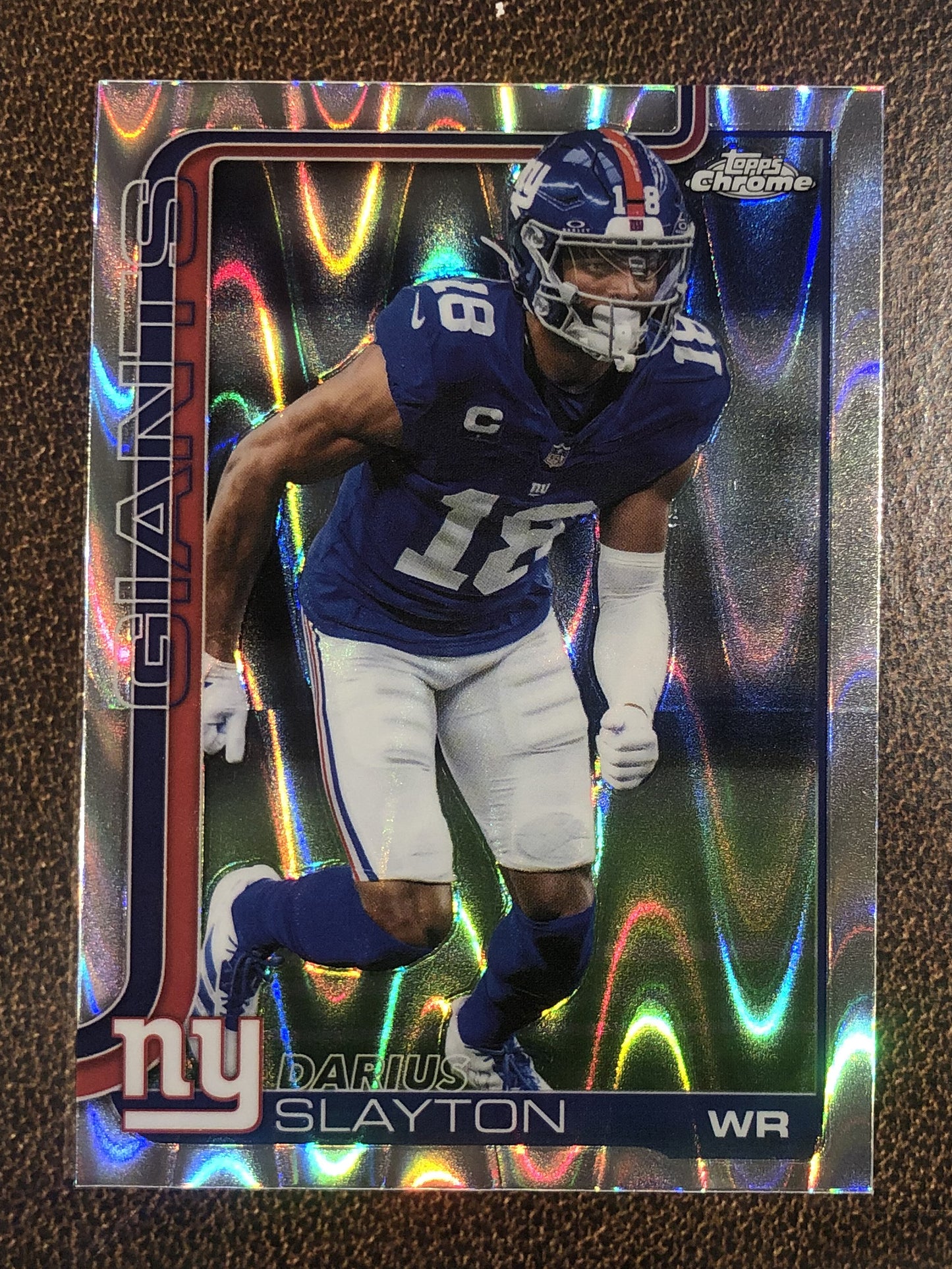 Darius Slayton - 2025 Topps Chrome - Raywave Refractor - Giants