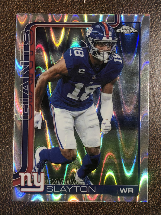 Darius Slayton - 2025 Topps Chrome - Raywave Refractor - Giants