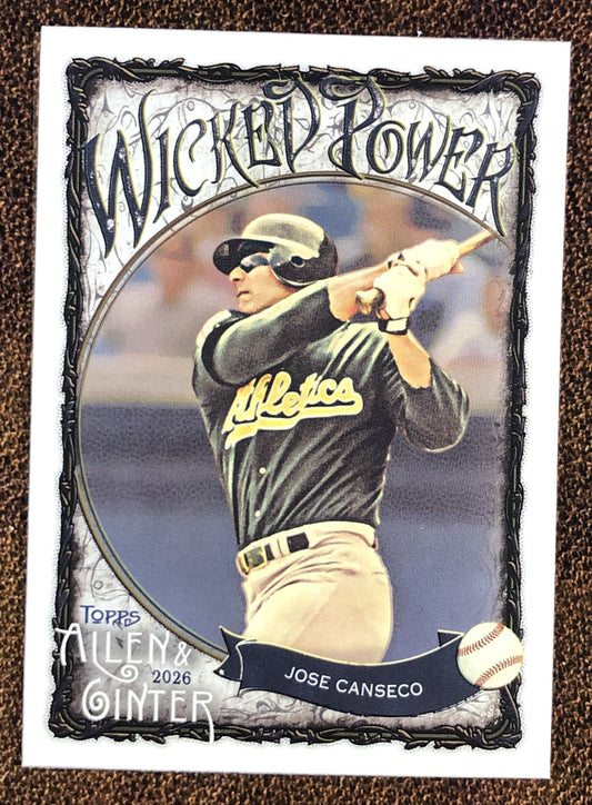 Jose Canseco - 2026 Topps Allen & Ginter - Wicked Power Insert - Athletics