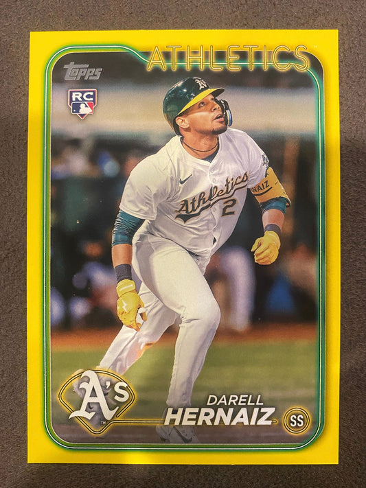 Darell Hernaiz - 2024 Topps Update - Yellow - Athletics