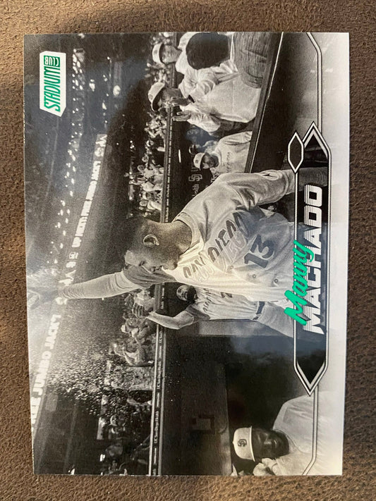 Manny Machado - 2024 Topps Stadium Club - Black and White - Padres