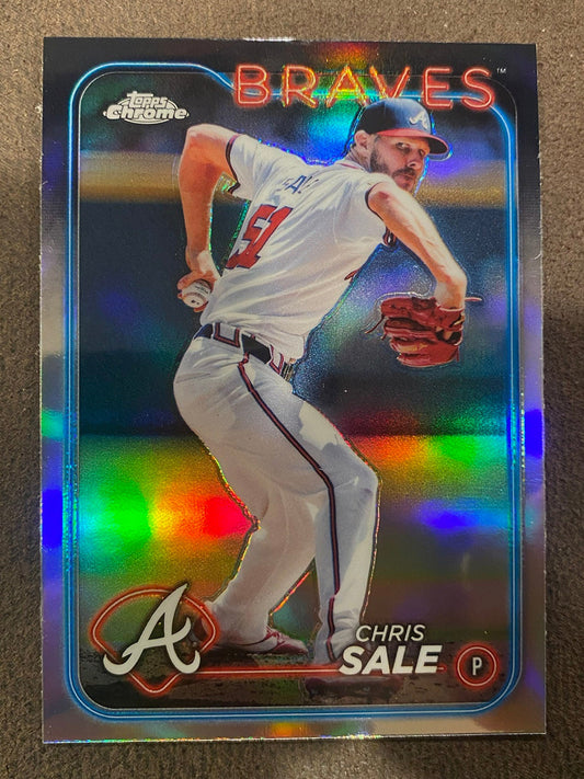 Chris Sale - 2024 Topps Chrome - Refractor - Braves