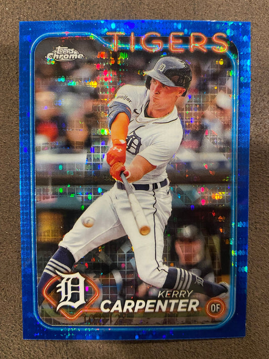 Kerry Carpenter - 2024 Topps Chrome - Blue Sonar /125 - Tigers