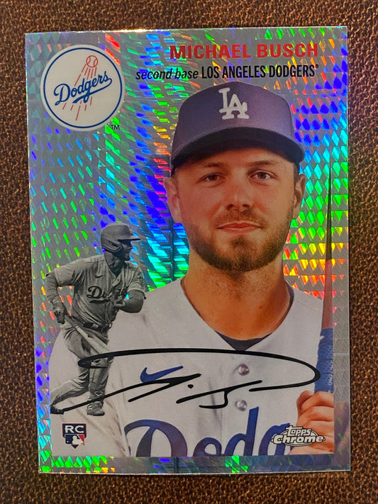 Michael Busch - 2023 Topps Chrome Platinum Anniversary - Prism Refractor - Dodgers