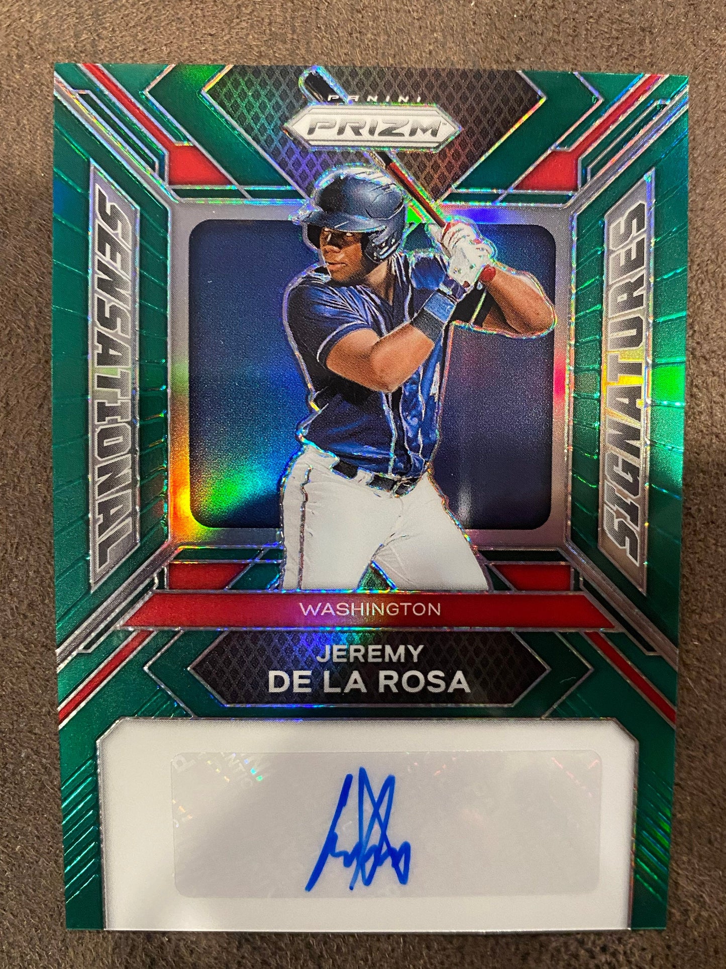 Jeremy De La Rosa - 2024 Panini Prizm - Green Sensational Signatures AUTO - Nationals