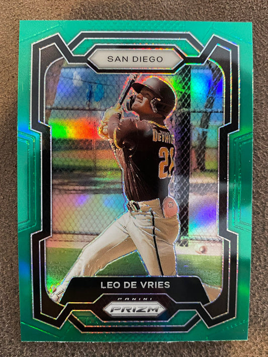 Leo De Vries - 2024 Panini Prizm - Green Refractor - Padres